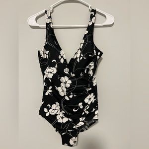 Miraclesuit Black and White Floral One Piece Swimsuit